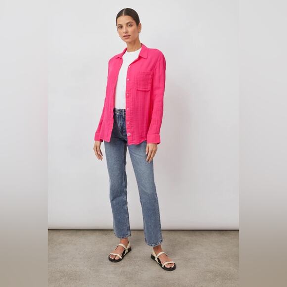 RAILS Ellis Gauze Oversized Button Down Shirt - Picture 3 of 10